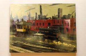 'Chicago Trainyard' 18%22 x 24%22